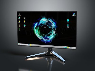 現(xiàn)代（HOD）華碩液晶顯示器3D模型 一款集時(shí)尚、科技與細(xì)節(jié)于一身的數(shù)字創(chuàng)作